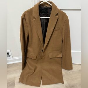 Banana Republic wool blend top coat, tan, medium